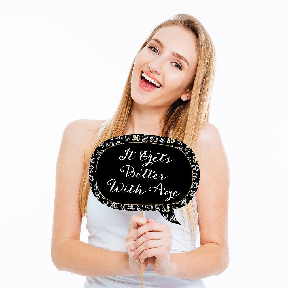 We Still Do - 50th Wedding Anniversary - Anniversary Party Photo Booth Props Kit - 20 Count
