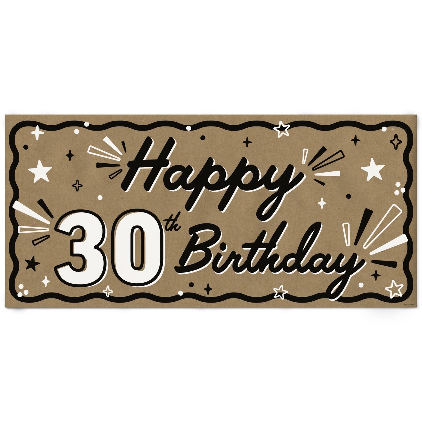 30th Birthday Kraft Banner