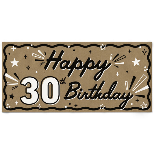 30th Birthday Kraft Banner