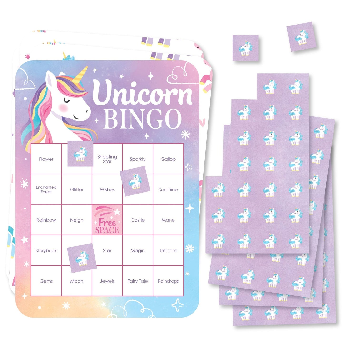 Unicorn Bingo Game - 18 Ct