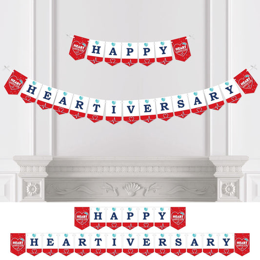 Happy Heartiversary - CHD Awareness Bunting Banner - Party Decorations - Happy Heartiversary