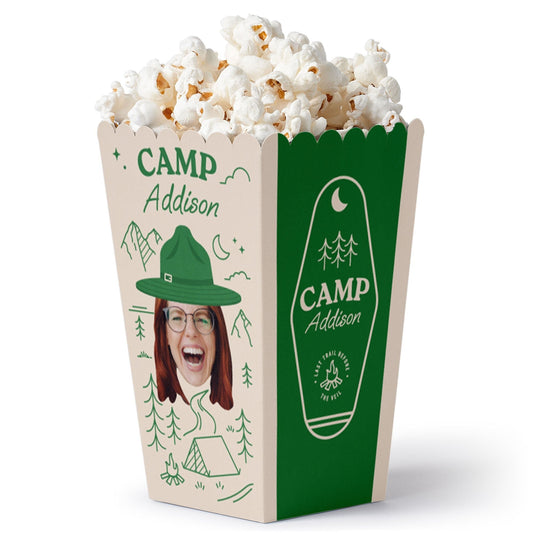 Custom Face Camp Bach Popcorn Box - 12 Ct