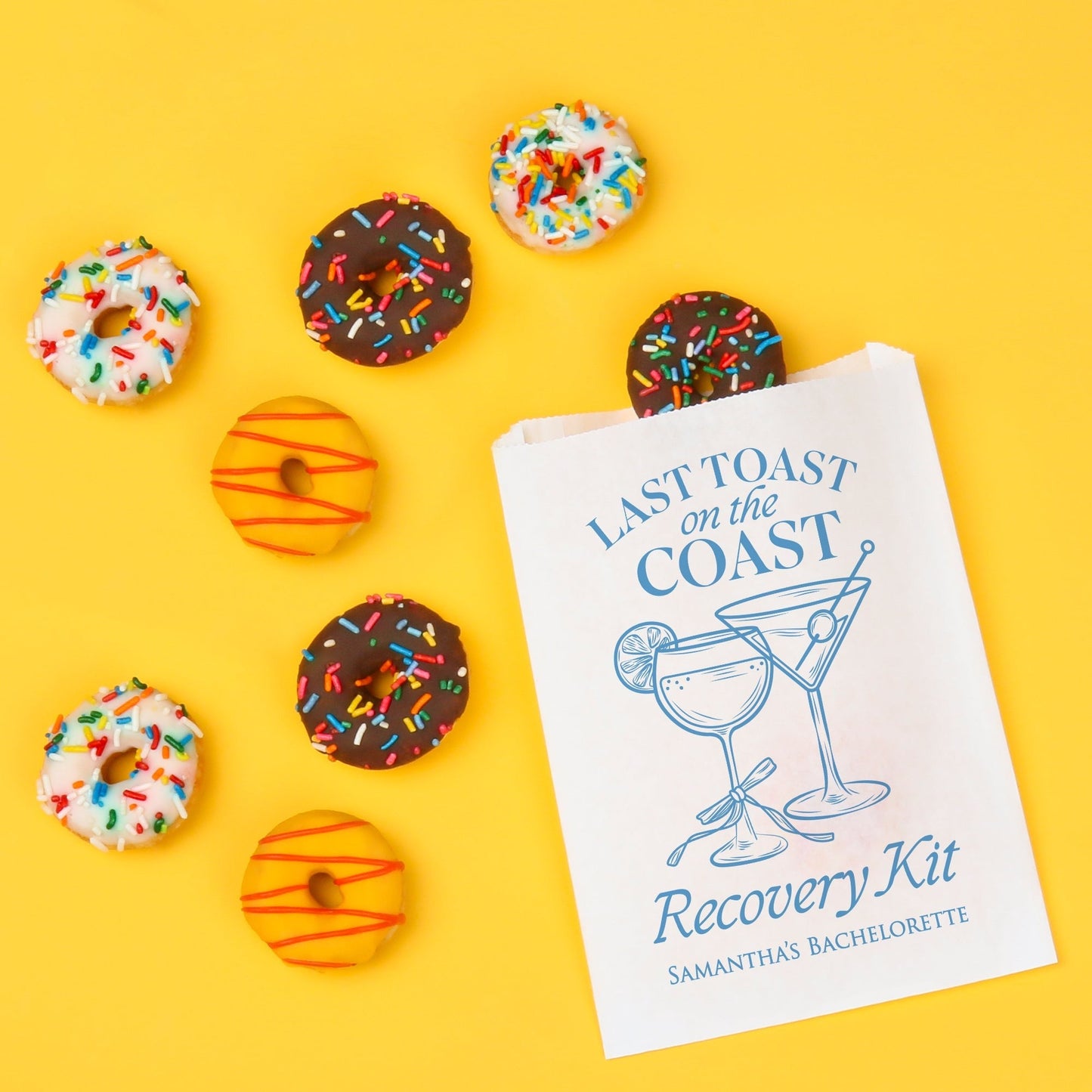 Custom Text Paper Treat Bags - Last Toast On The Coast - 100 Ct