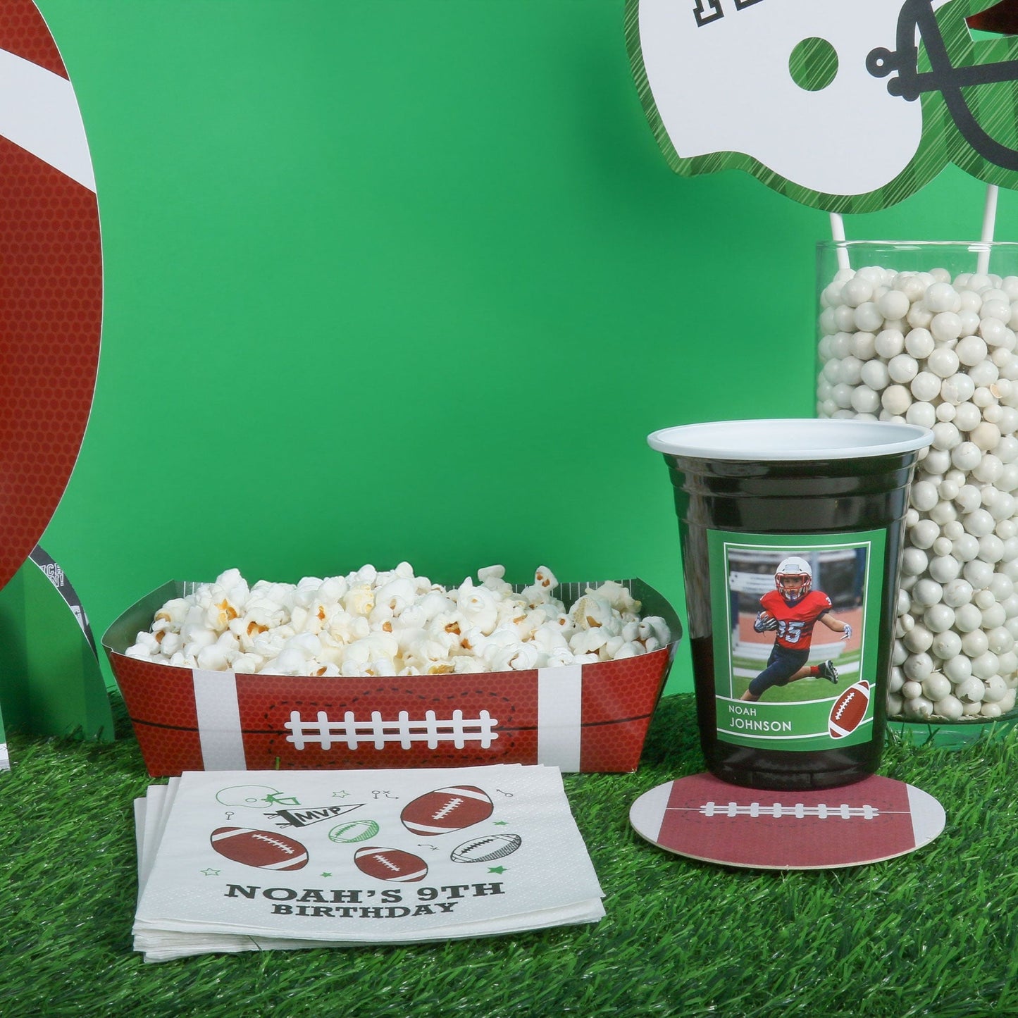 Drink Coasters - Football - 25 Ct