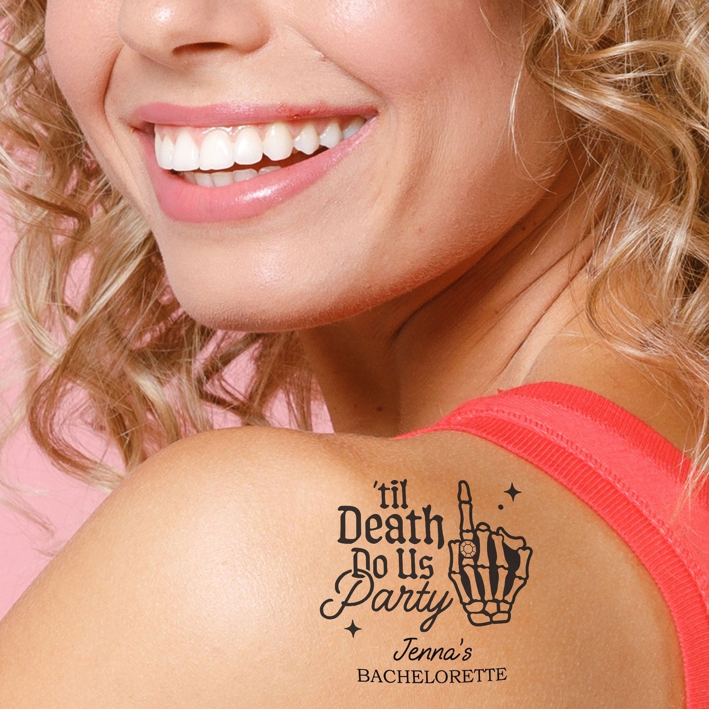 Custom Text Tattoo - Til Death Do Us Party - 12 Ct