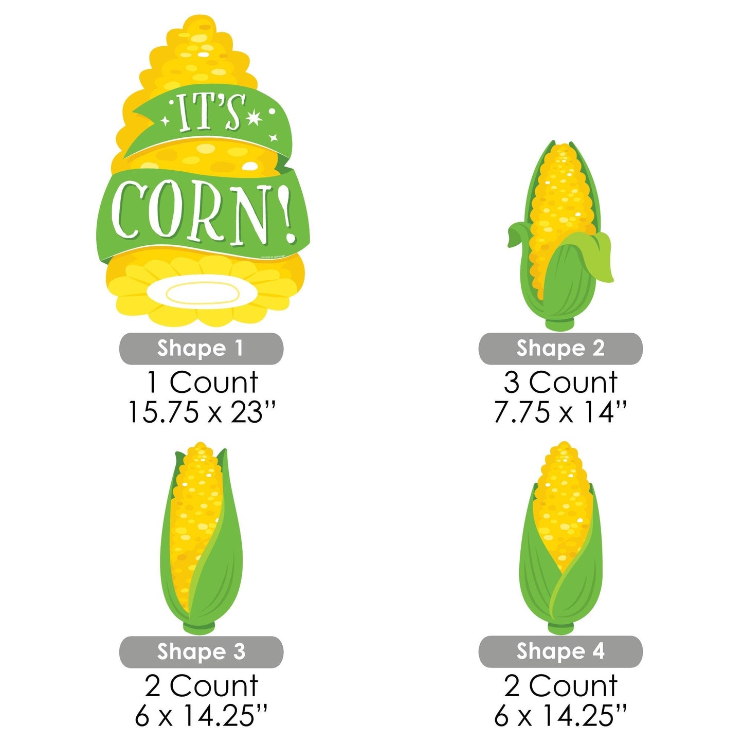 It's Corn - Yard Sign and Outdoor Lawn Decorations - Fall Harvest Party Yard Signs - Set of 8