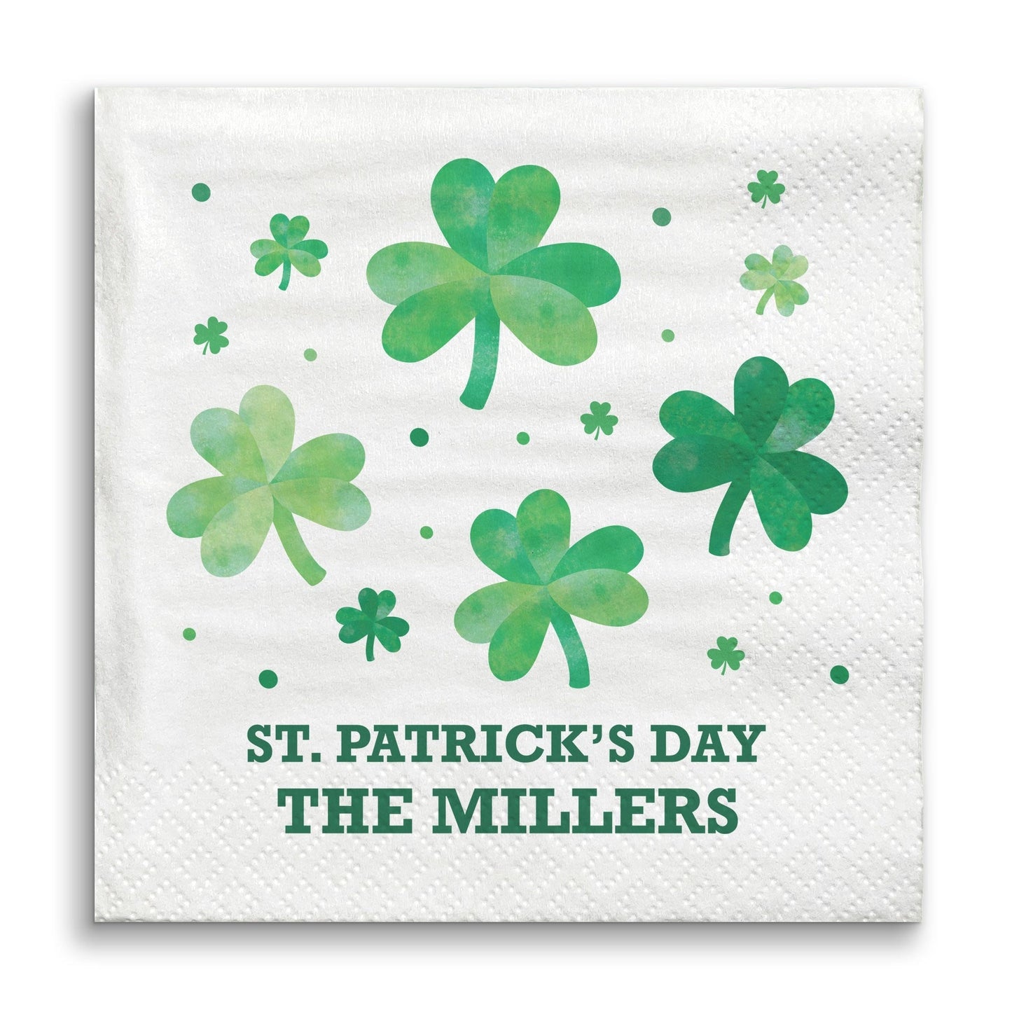 Custom Text - Shamrock St. Patrick’s Day Napkins - 24 Count
