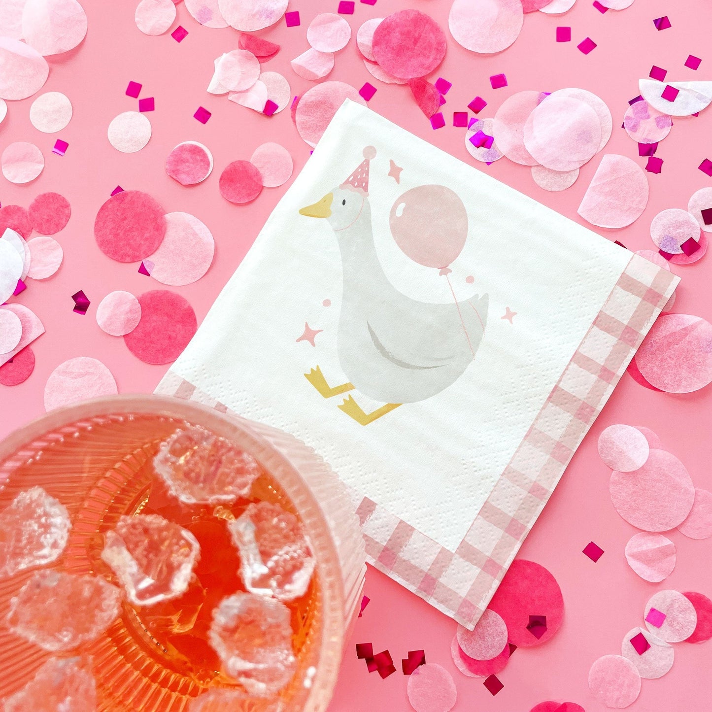 Napkins - One Silly Goose Pink - 24 Ct