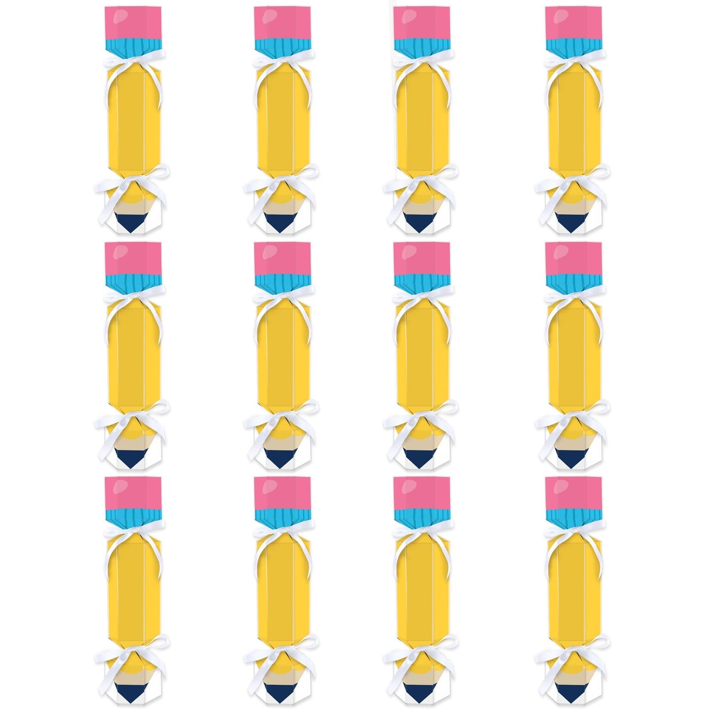 Thank You Teachers - No Snap Teacher Appreciation Party Table Favors - DIY Cracker Boxes - Set of 12