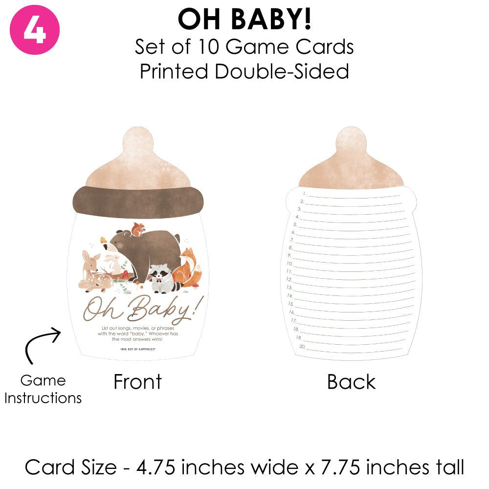 Woodland Animals Baby Shower Gamerific Bundle