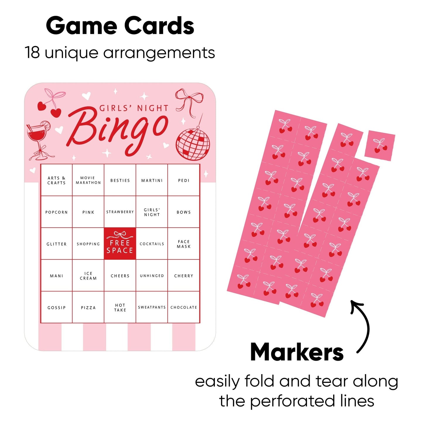 Drinks with the Girls Bingo Game - 18 Ct