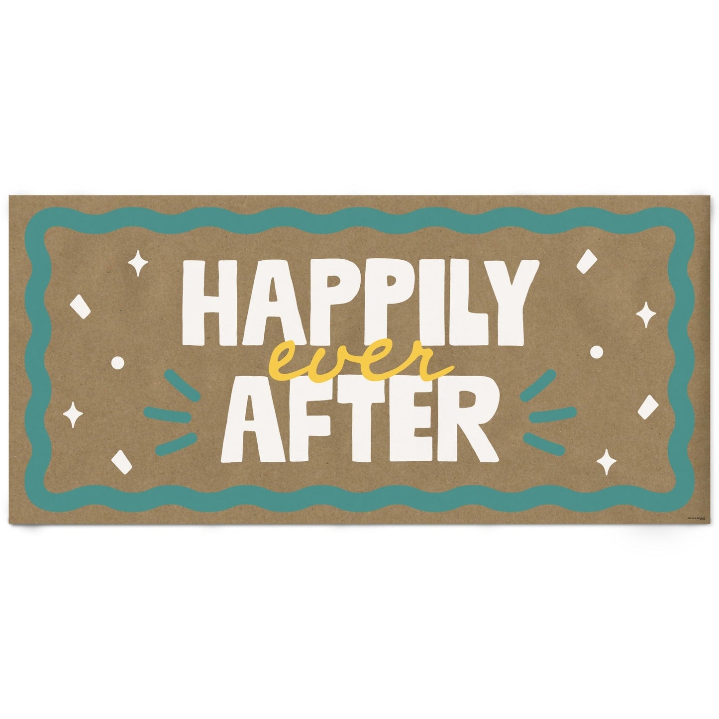 Wavy Bridal Kraft Banner