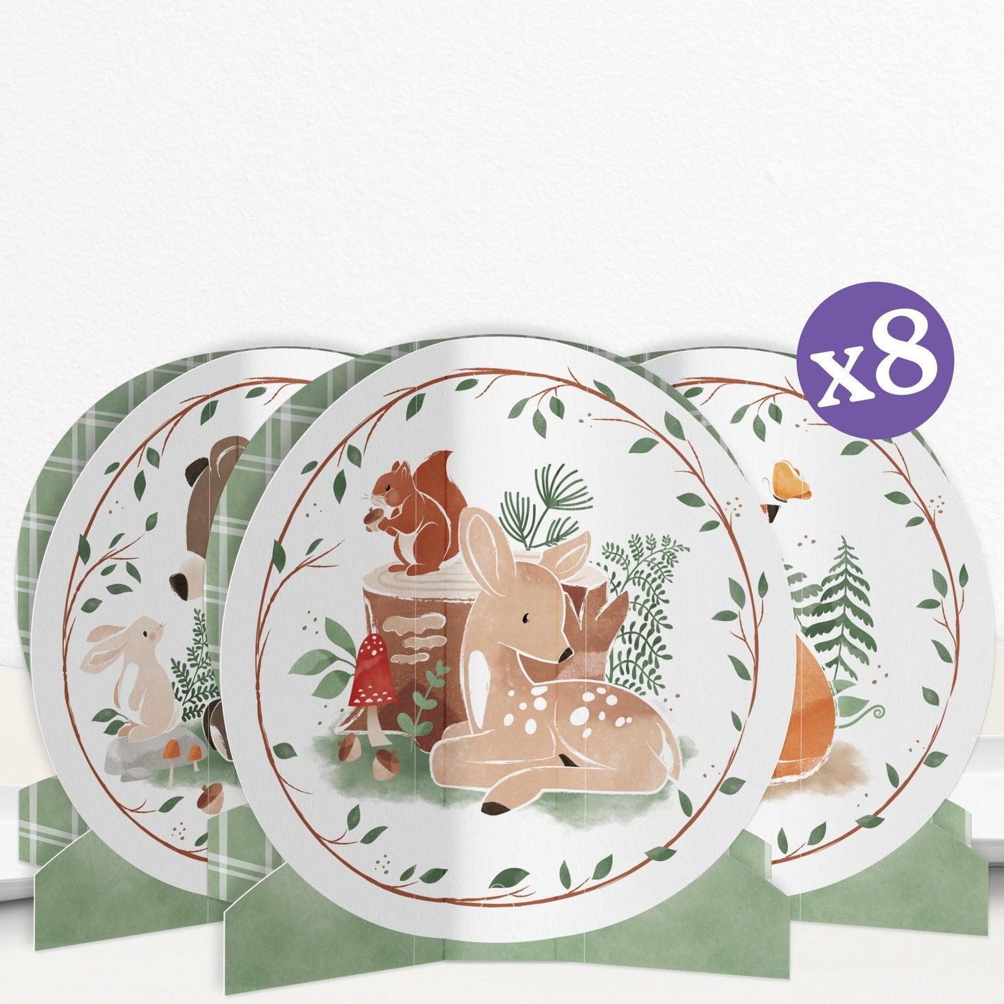Woodland Animals 3D Centerpieces - 8 Ct