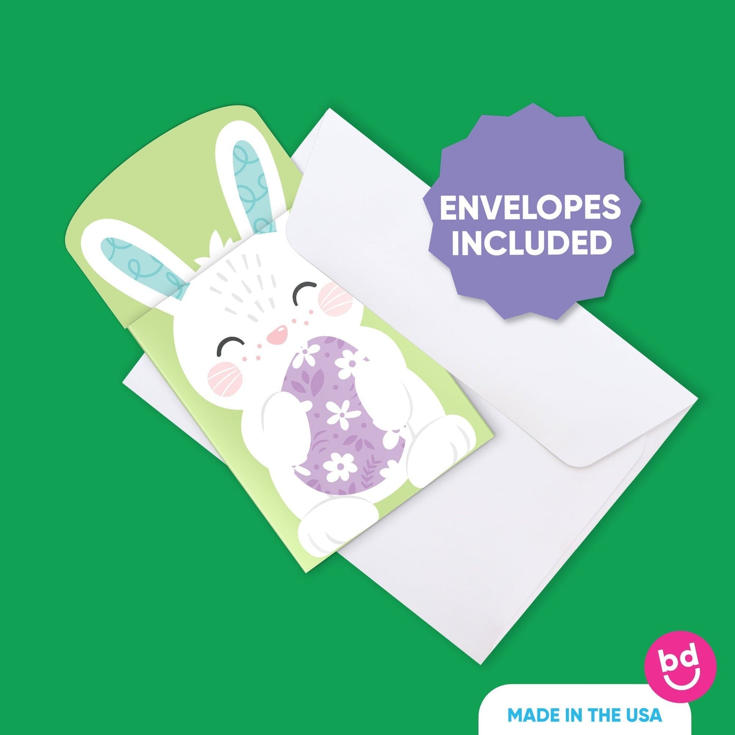 Assorted Spring Easter Bunny Nifty Gifty Card Holders - 8 Ct