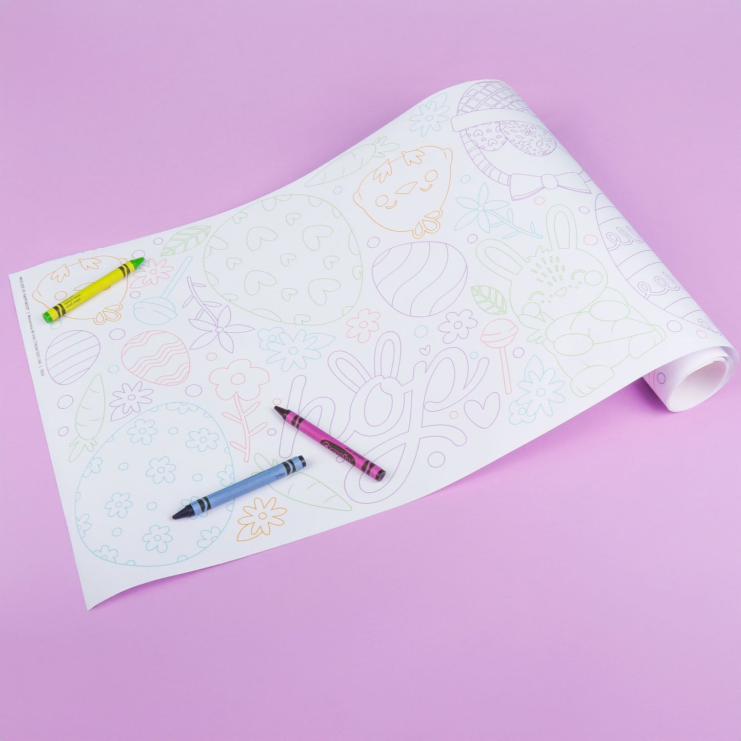 Happy Easter - Coloring Table Runner - 7'