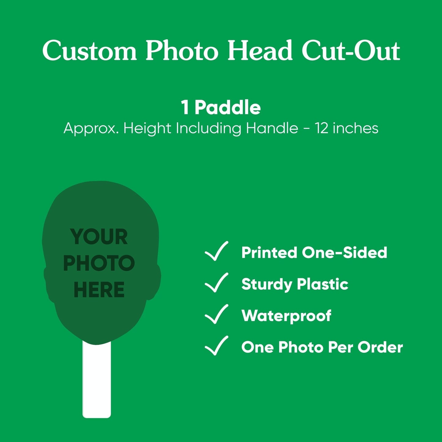 Custom Fun Face Cut-Out Paddle - 1 Pc