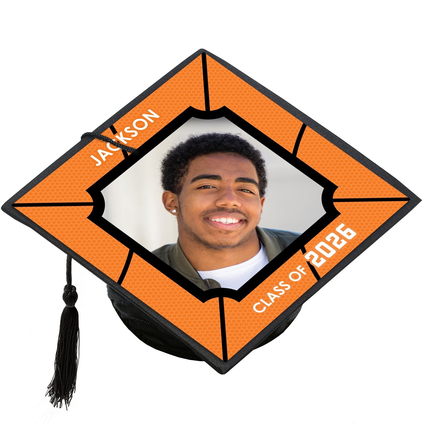 Custom Photo Basketball Grad Cap Cover
