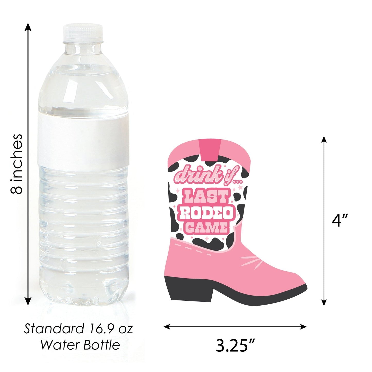 Drink If Game - Last Rodeo - Pink Cowgirl Bachelorette Party Game - 24 Count
