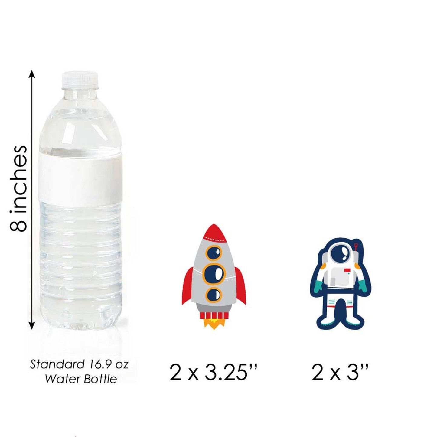 Blast Off to Outer Space - DIY Shaped Rocket Ship Baby Shower or Birthday Party Cut-Outs - 24 ct