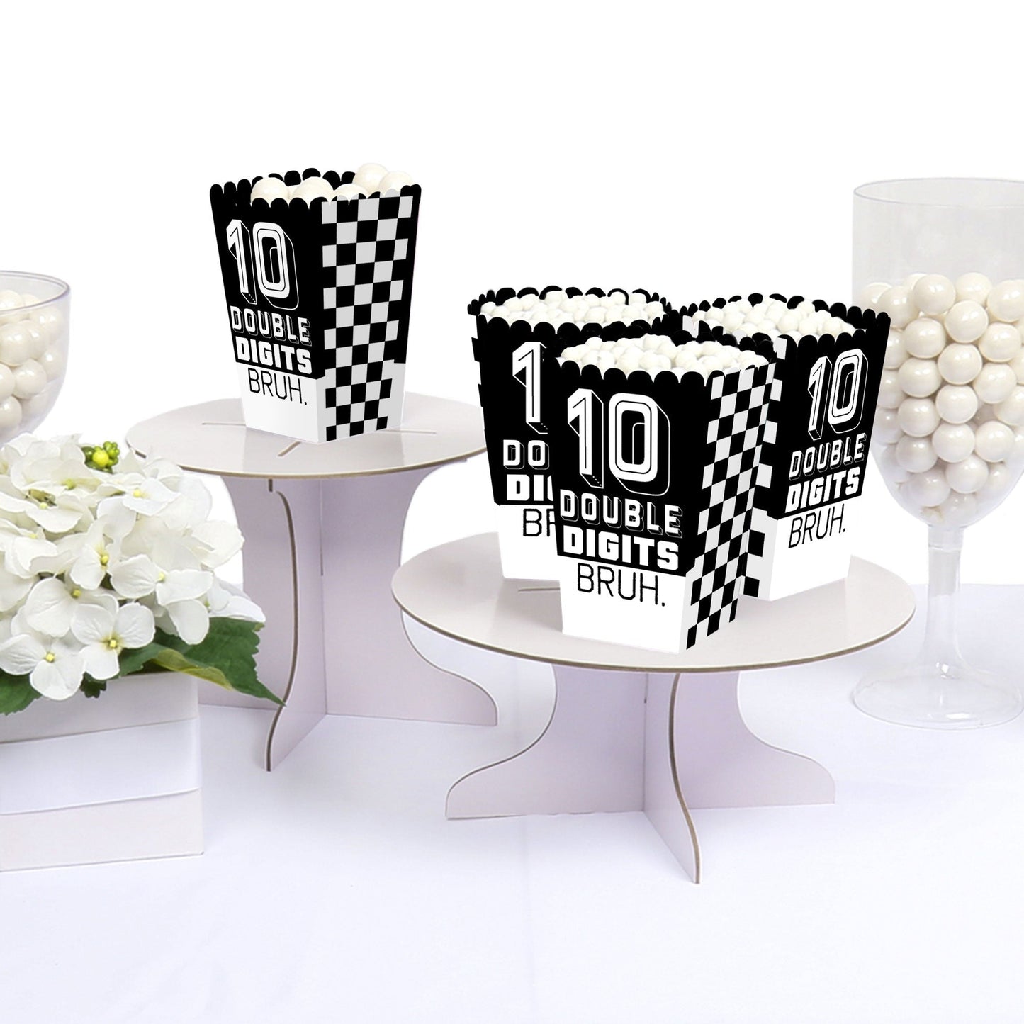 10th Birthday Bruh Popcorn Boxes - 12 Ct