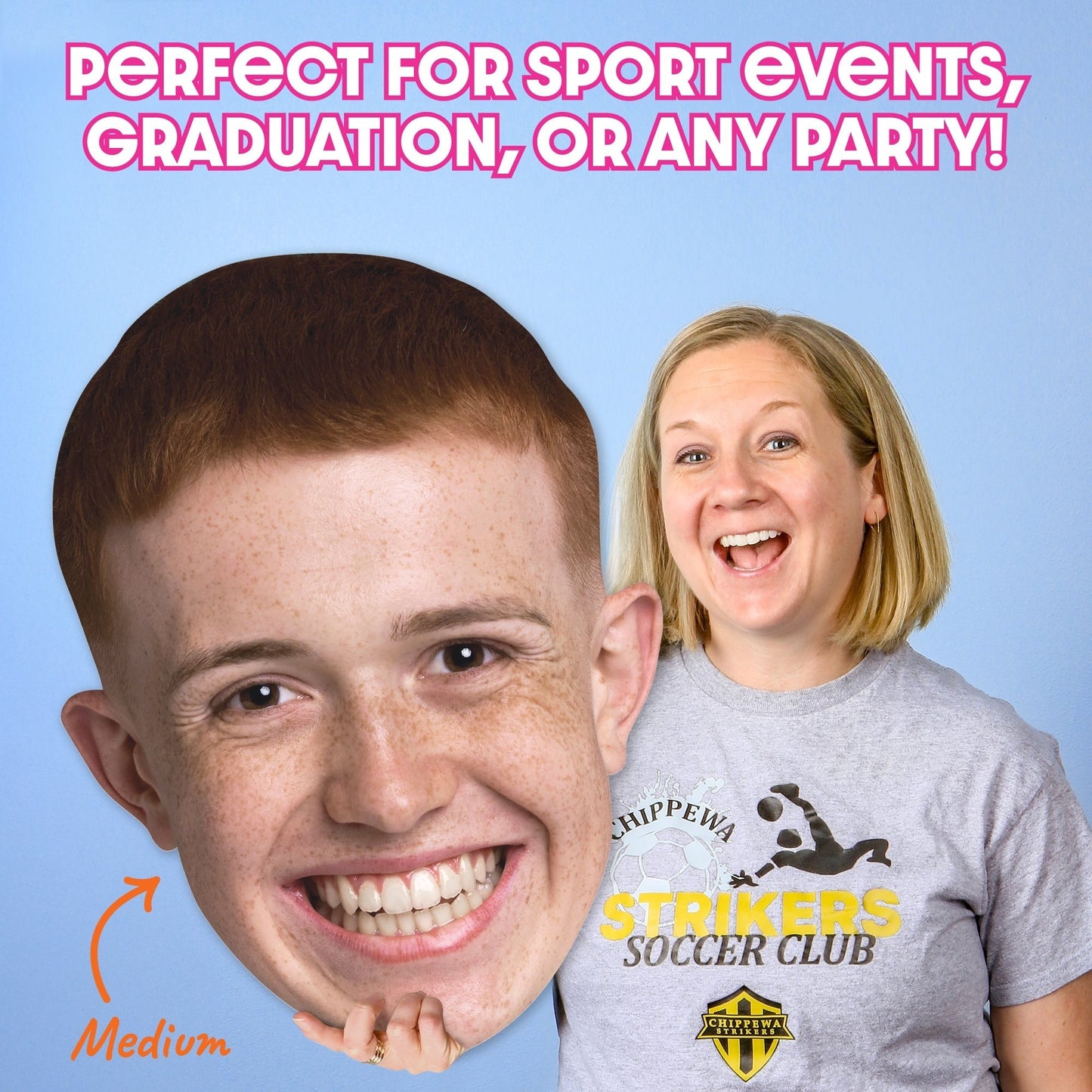 Custom Fun Face Big Head Cutouts - Multiple Sizes - 1 Piece
