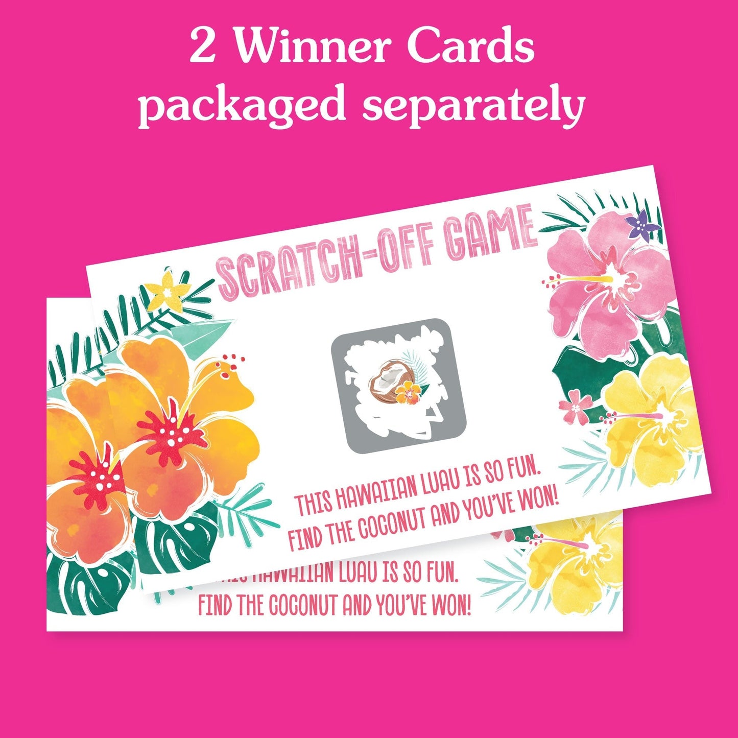 Hawaiian Luau Scratch Off Cards Game - 22 Ct