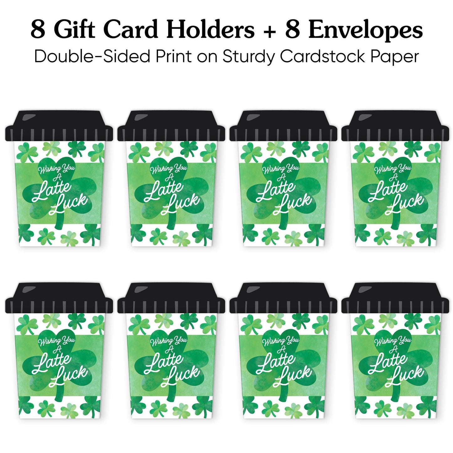 Shamrock St. Patrick’s Day Nifty Gifty Card Holders - 8 Ct