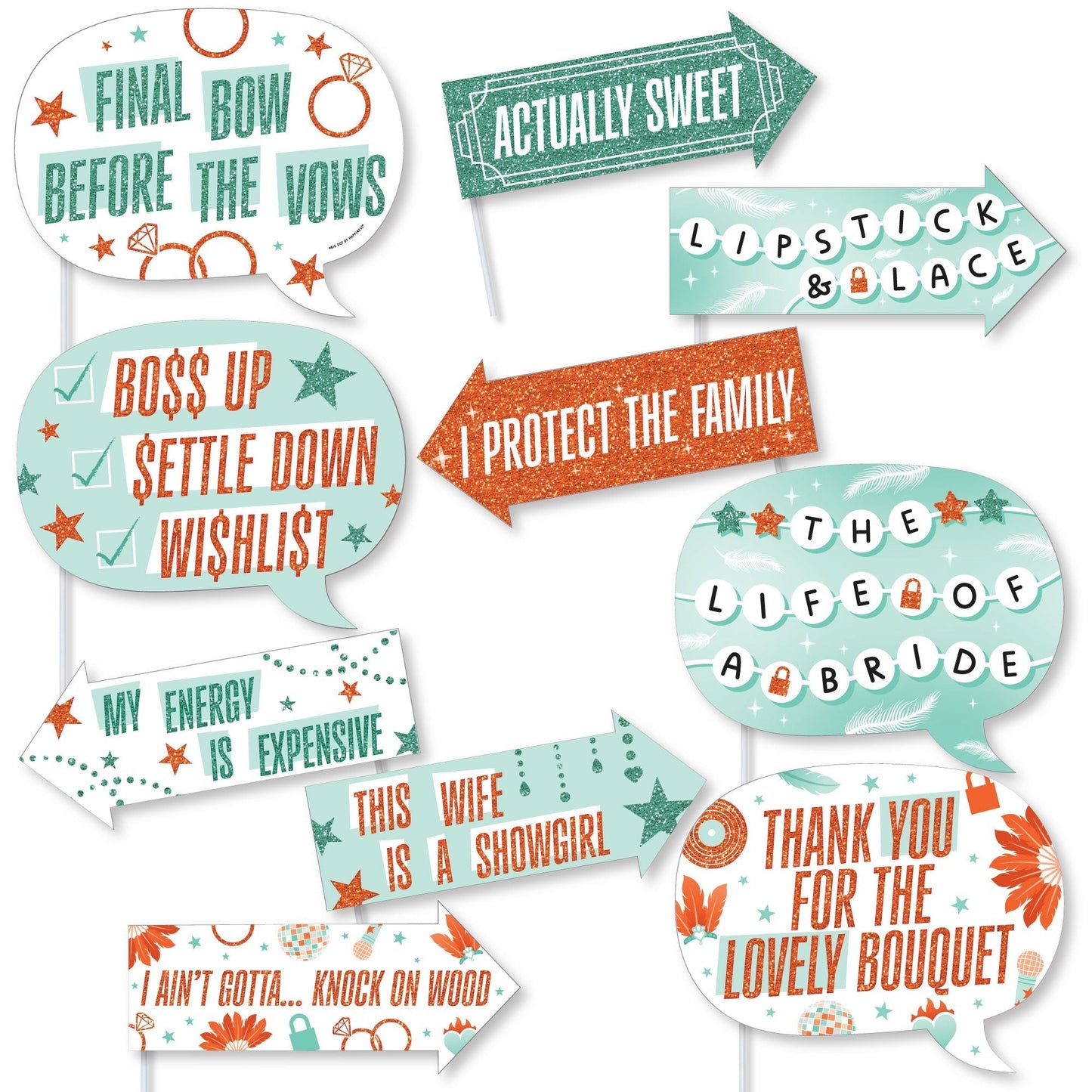 The Life of a Bride Funny Photo Props - 10 Ct