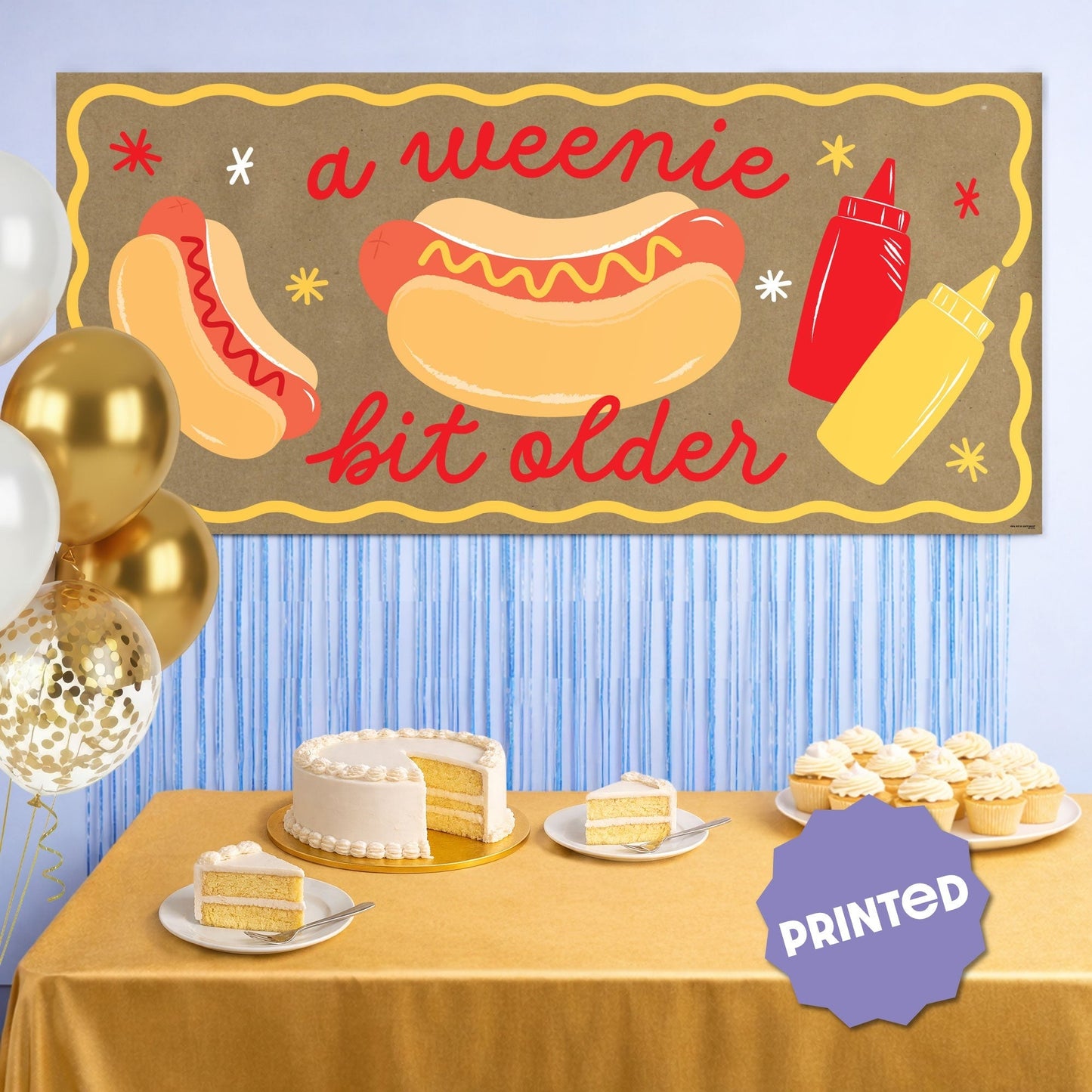 Hot Dog Kraft Banner