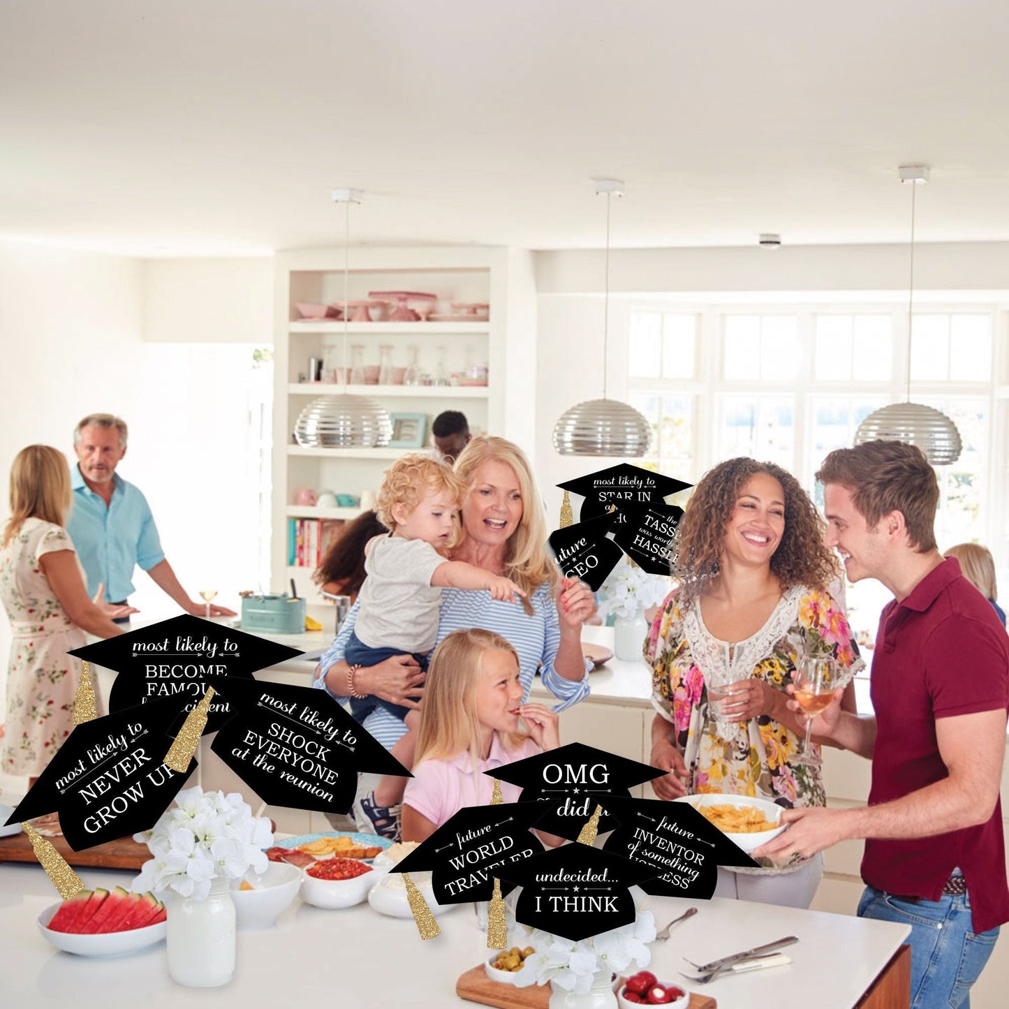 Hilarious Tassel Worth the Hassle - Gold - Graduation Party Photo Booth Props or Table Toppers - 20 Count