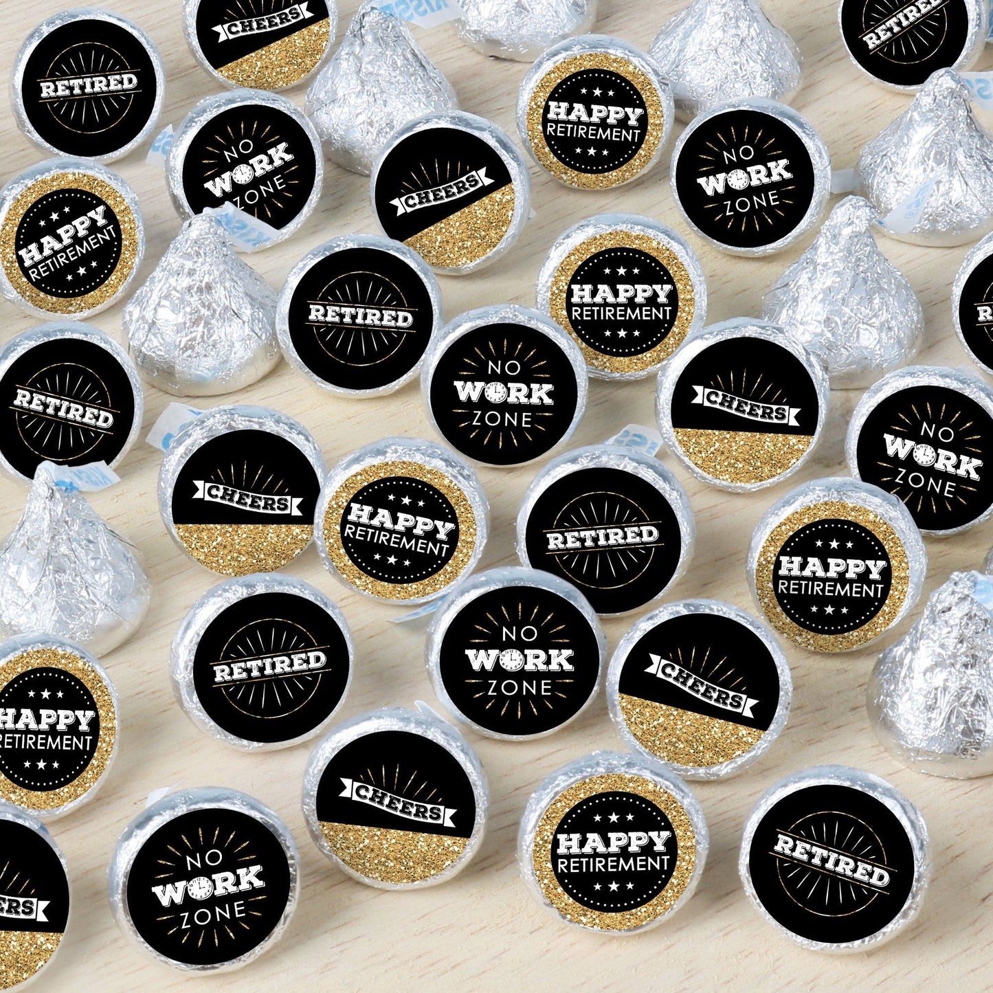 Happy Retirement - Retirement Party Small Round Candy Stickers - Party Favor Labels - 324 Count