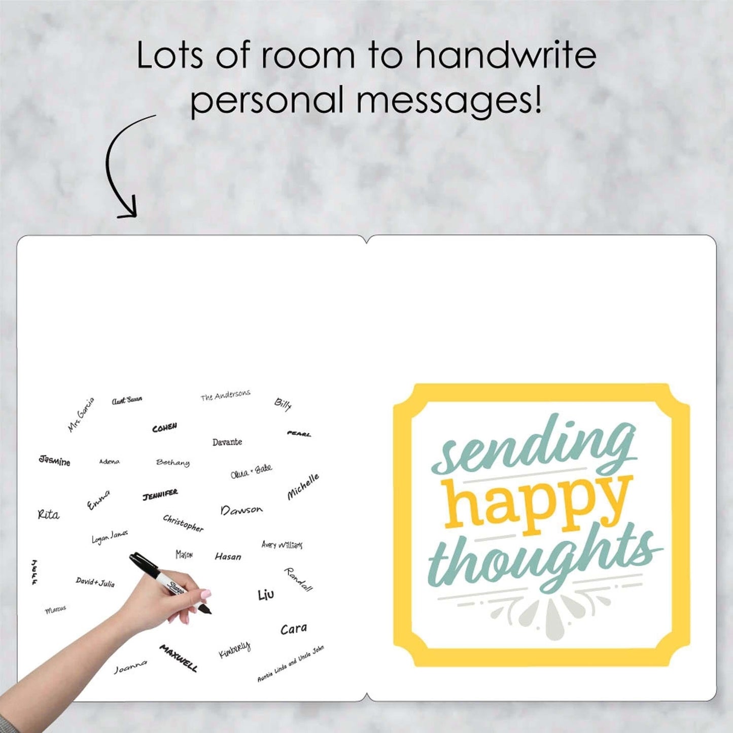 Thinking of You - Just Because Giant Greeting Card - Big Shaped Jumborific Card - 16.5 x 22 inches