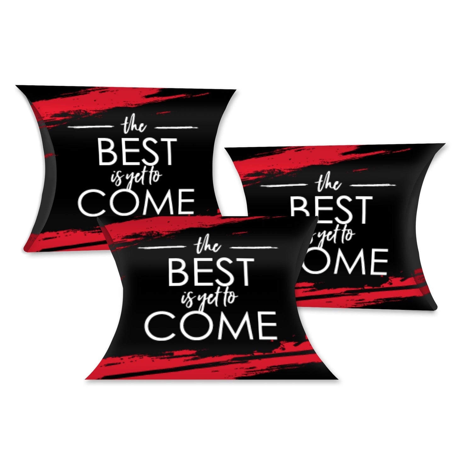 Red Grad - Best is Yet to Come - Favor Gift Boxes - Red Graduation Party Petite Pillow Boxes - Set of 20