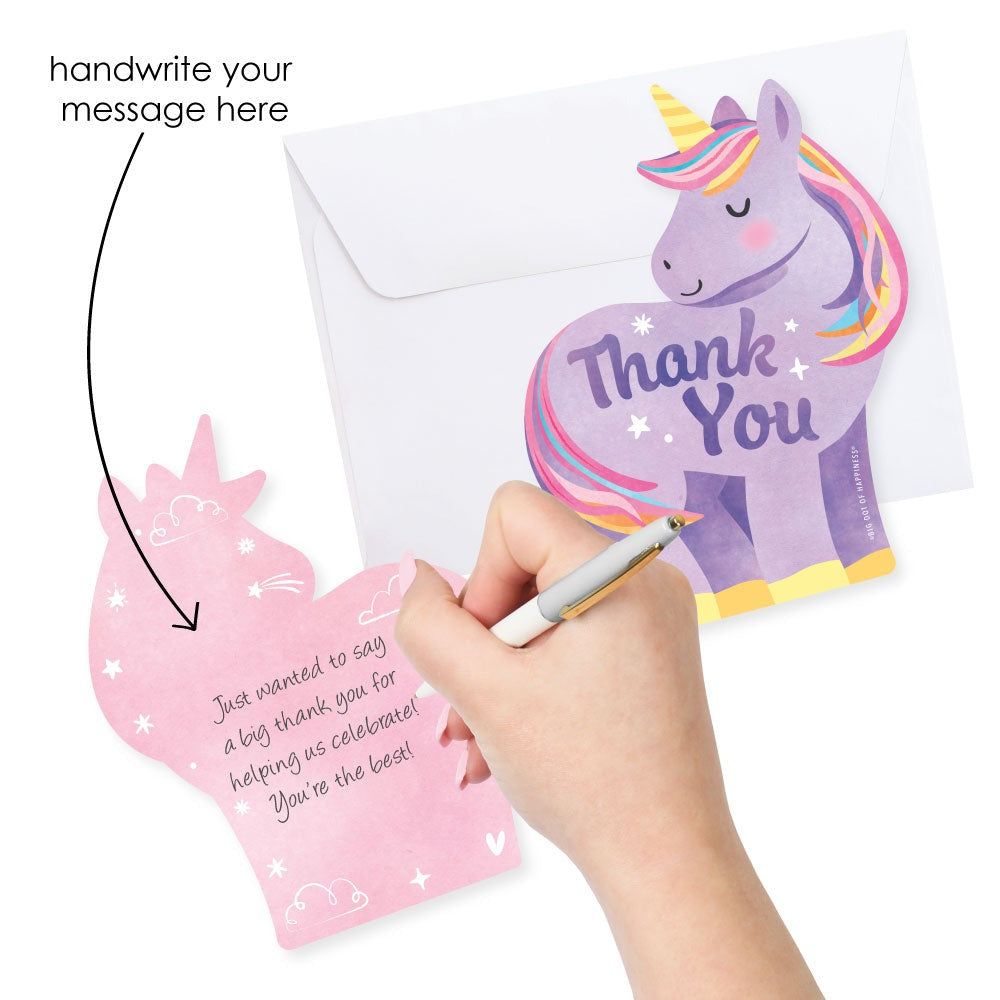 Unicorn Thank You Cards - 12 Ct