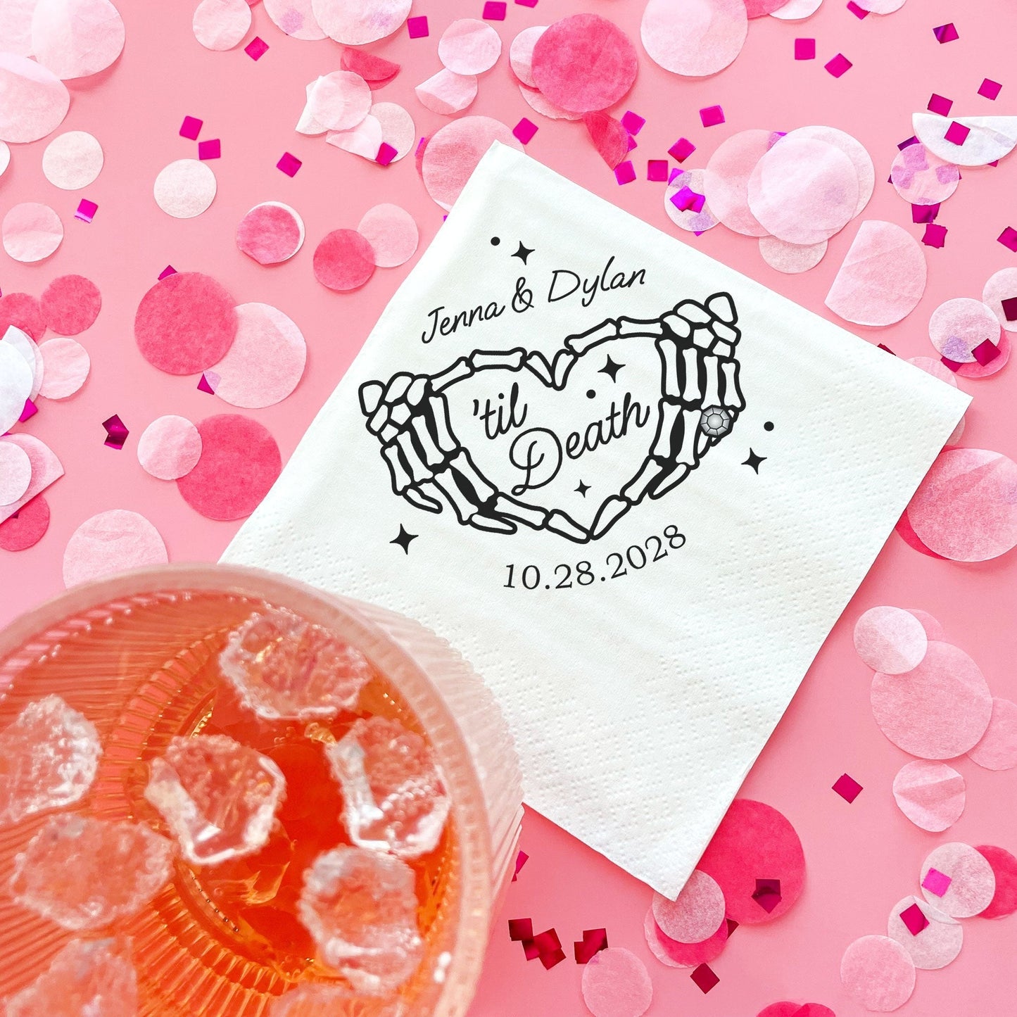 Custom Text Napkins - Til Death Wedding