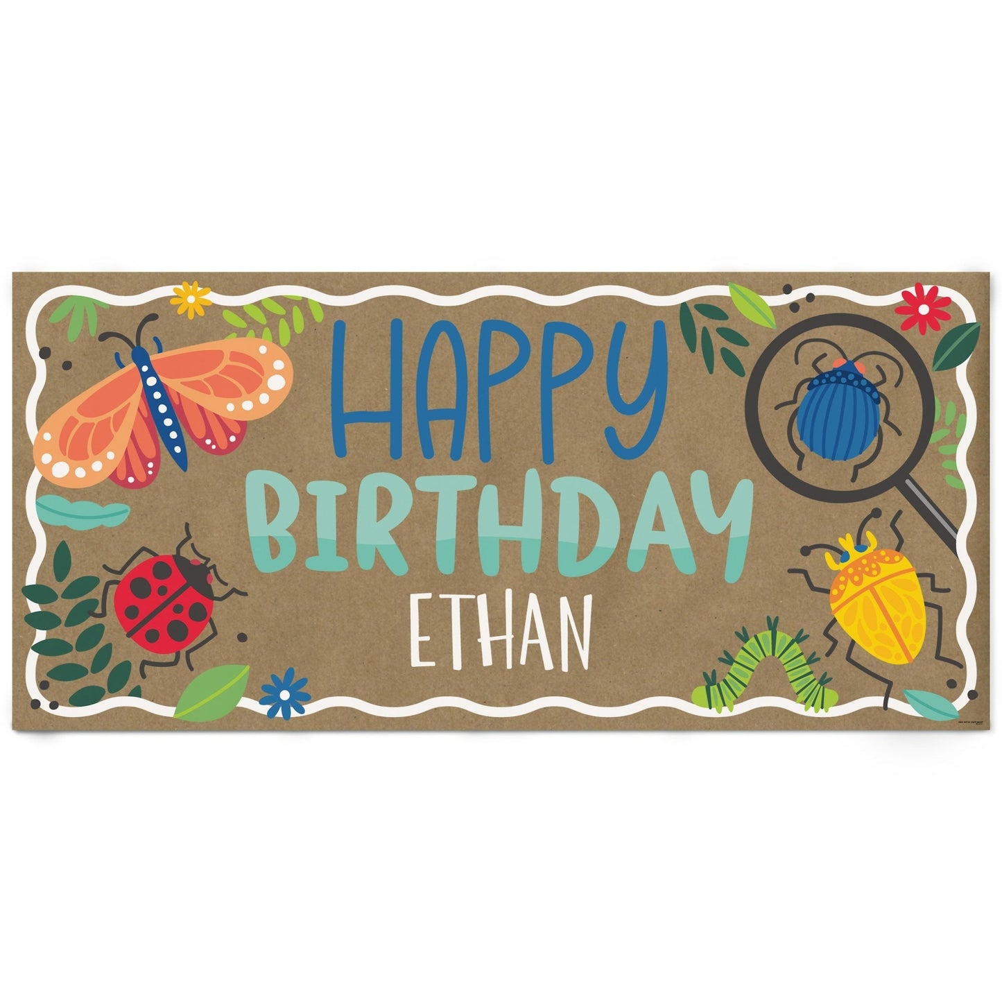 Custom Text Buggin' Out Birthday Kraft Banner