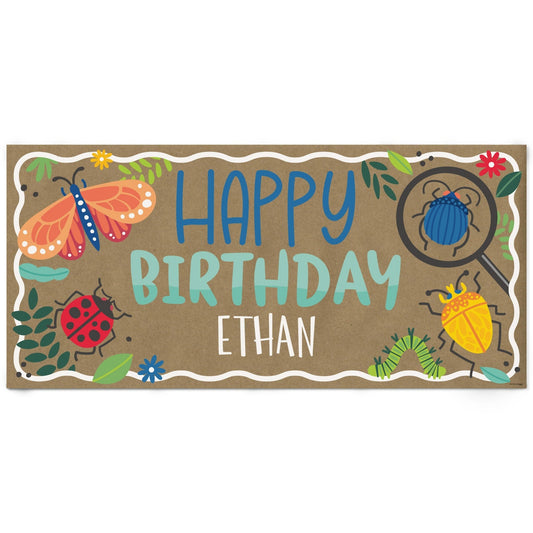 Custom Text Buggin' Out Birthday Kraft Banner