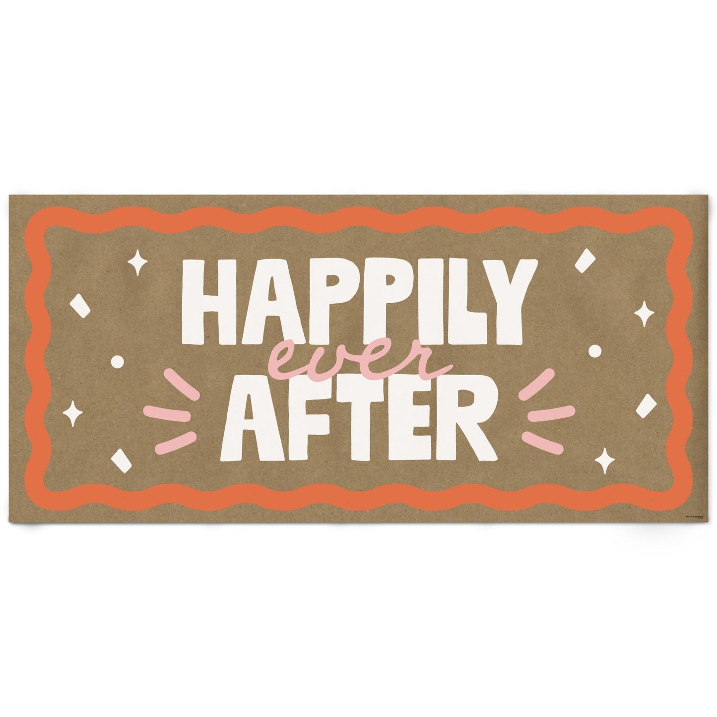 Wavy Bridal Kraft Banner
