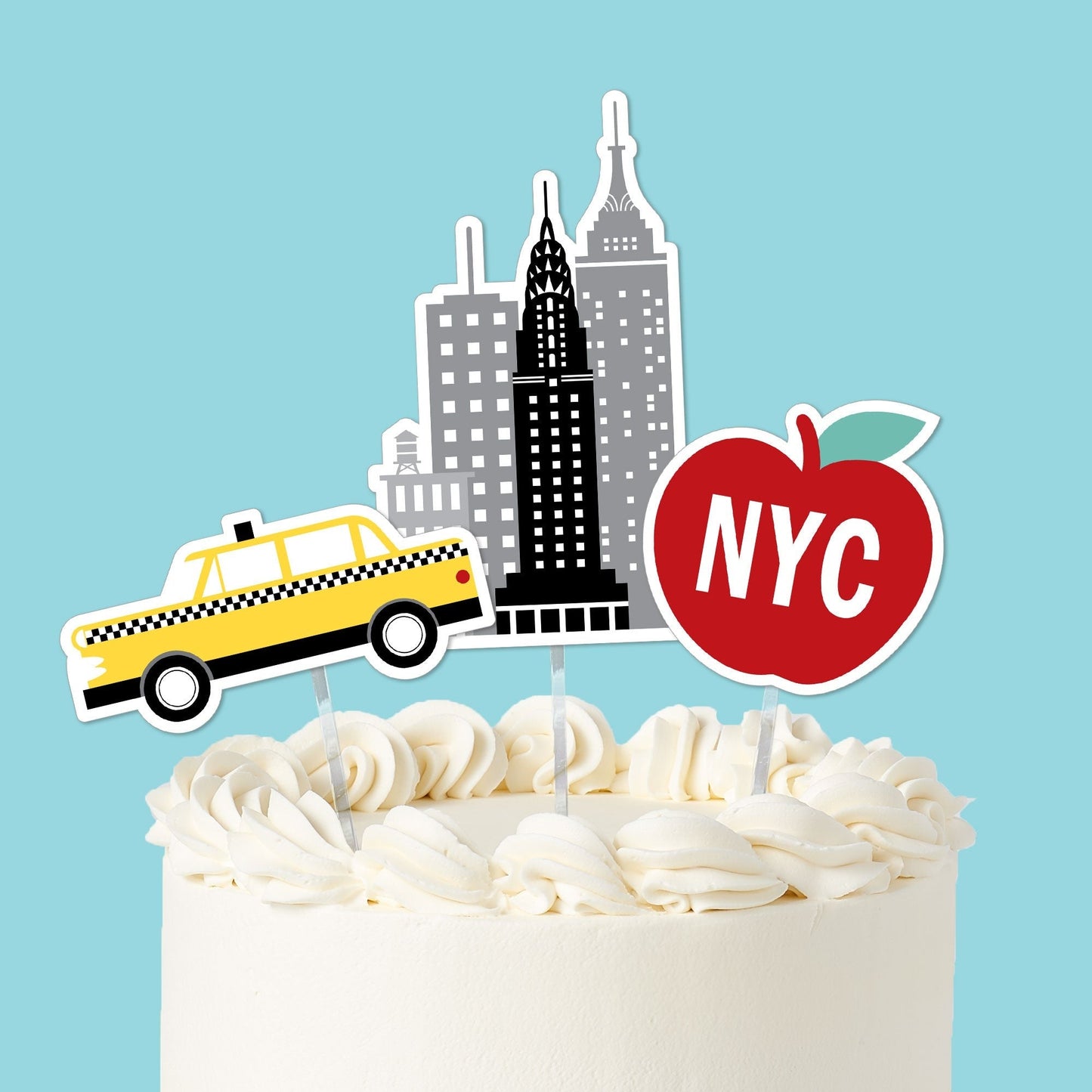 NYC Cityscape Cake Topper - 3 Pc