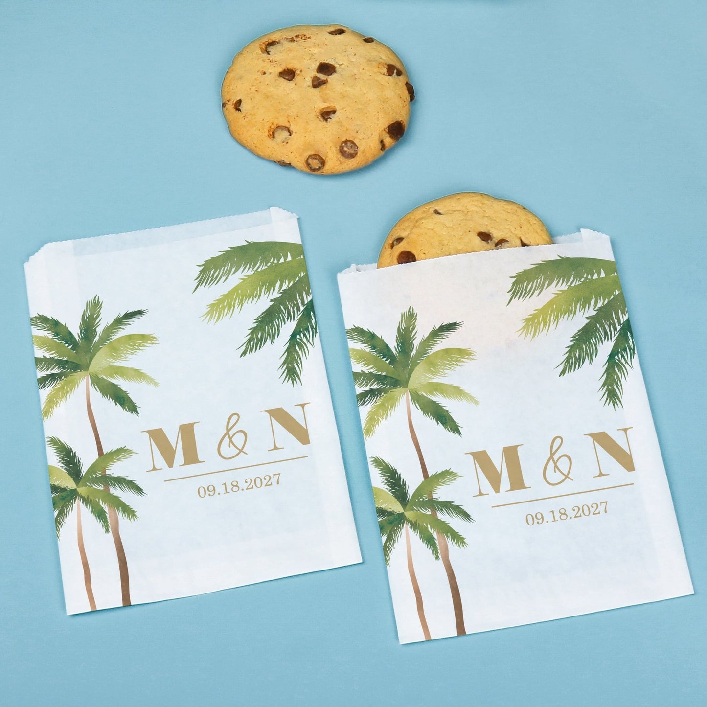 Custom Text Paper Treat Bags - Beach Wedding