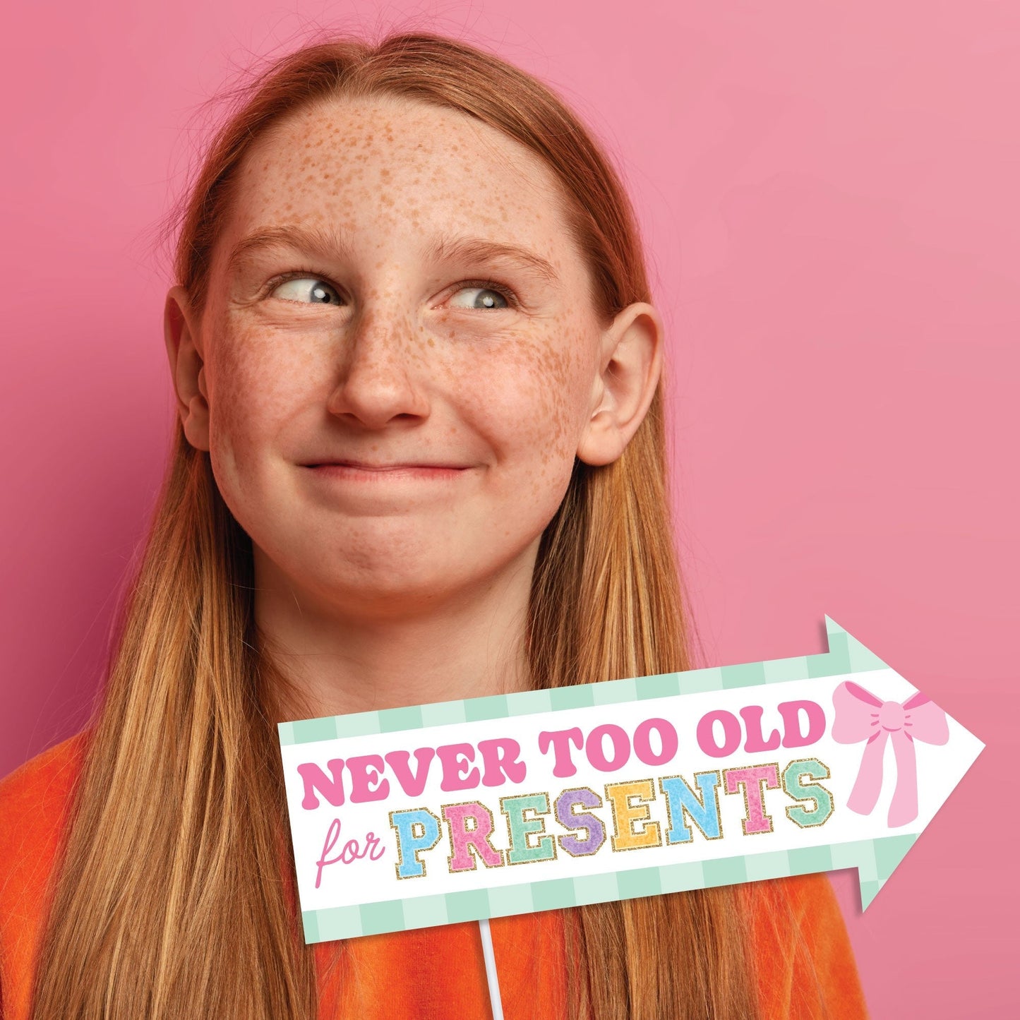 Preppy 10th Birthday Girl Funny Photo Props - 10 Ct