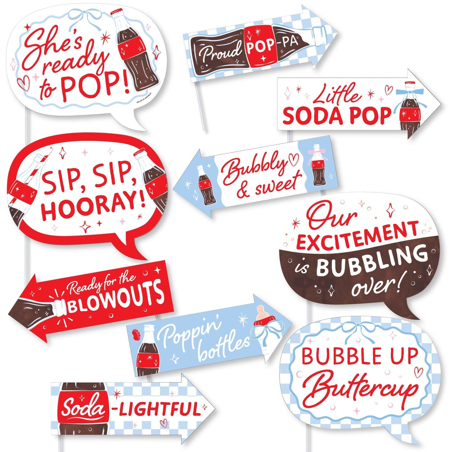 She's Ready to Pop Funny Photo Props - 10 Ct