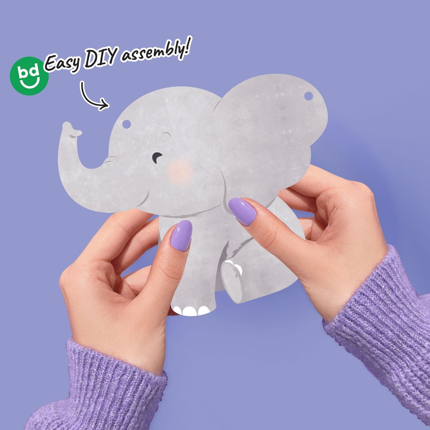 Elephant Garland Banner - 15 Pc