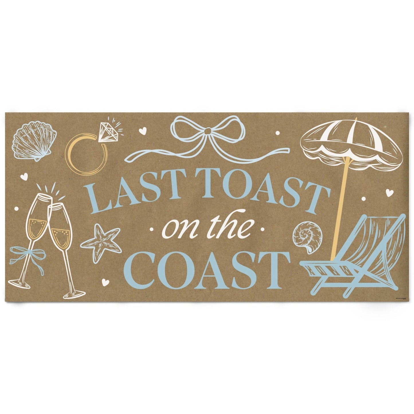 Last Toast on the Coast Kraft Banner