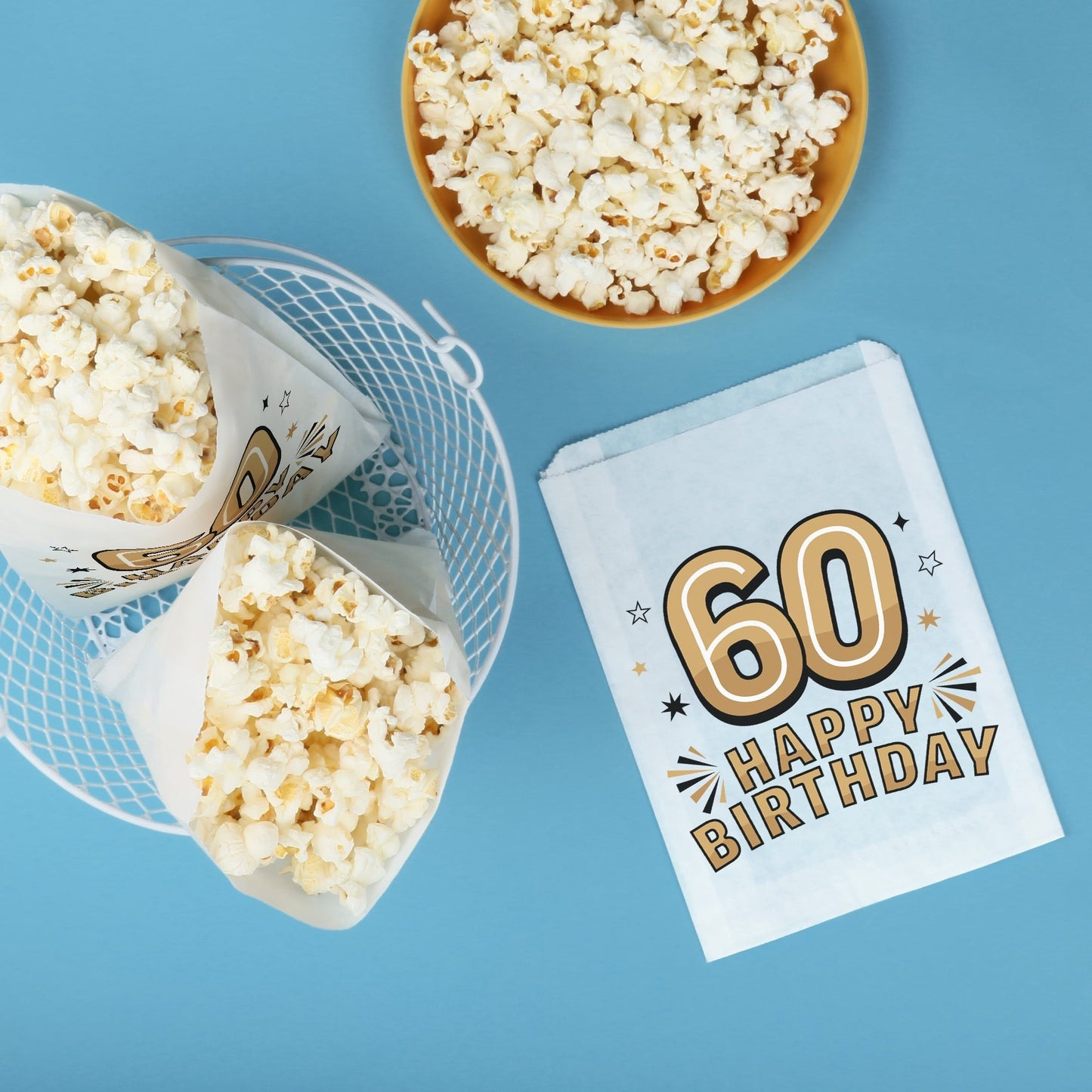 Paper Treat Bags - 60th Birthday - 25 Ct