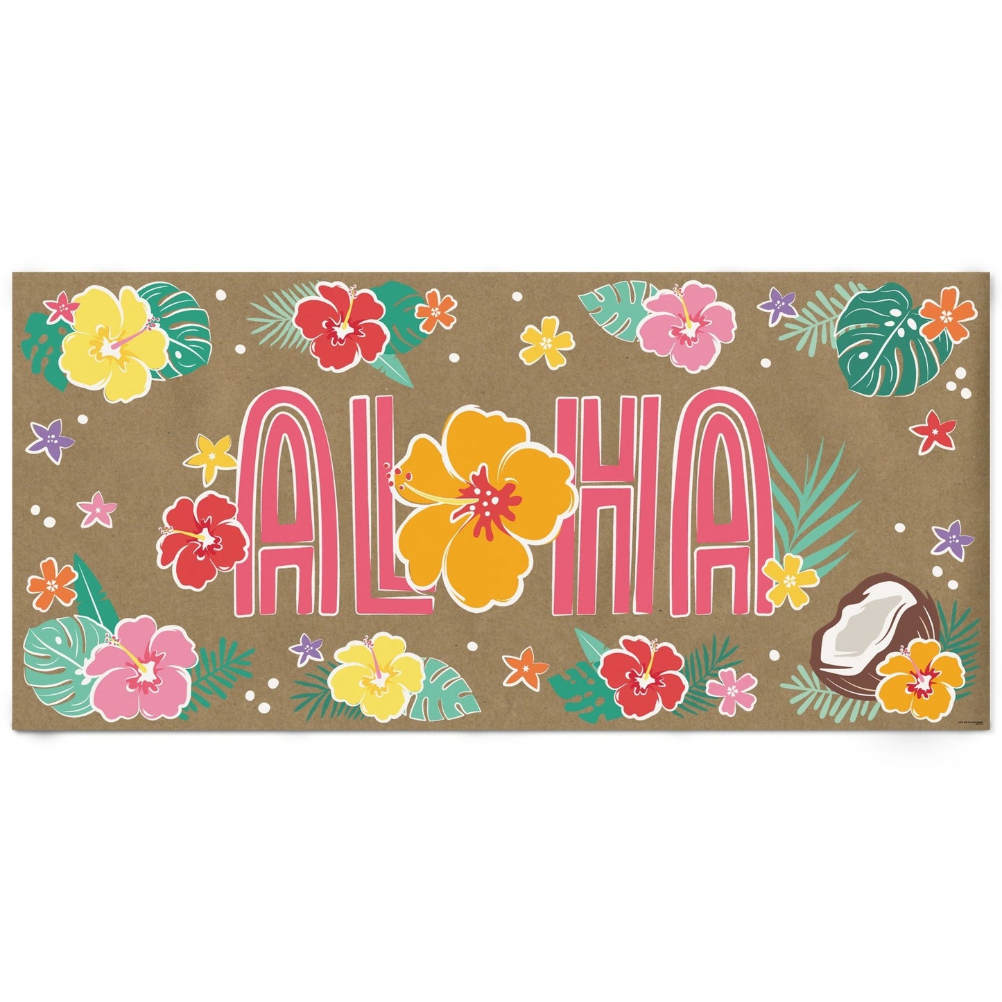 Hawaiian Luau Aloha Kraft Banner