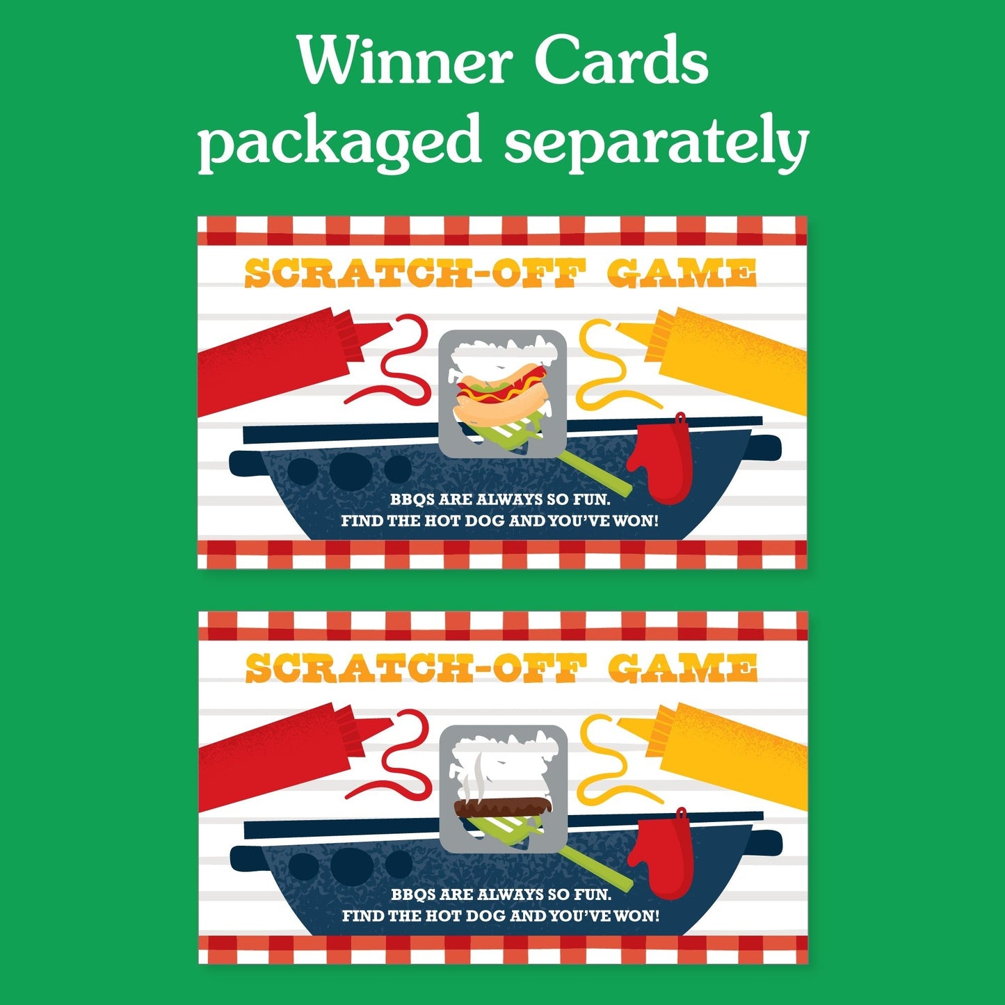 Fire Up the Grill - Summer BBQ Picnic Party Game Scratch Off Cards - 22 Count