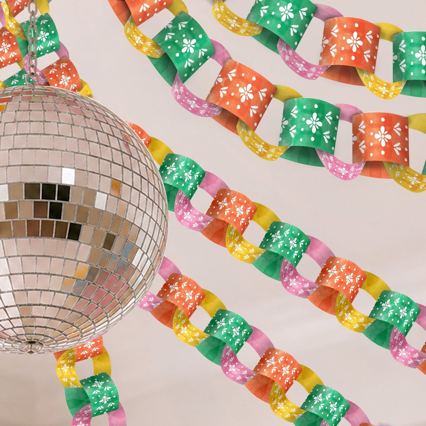 Fiesta DIY Paper Chains - 128 Pc