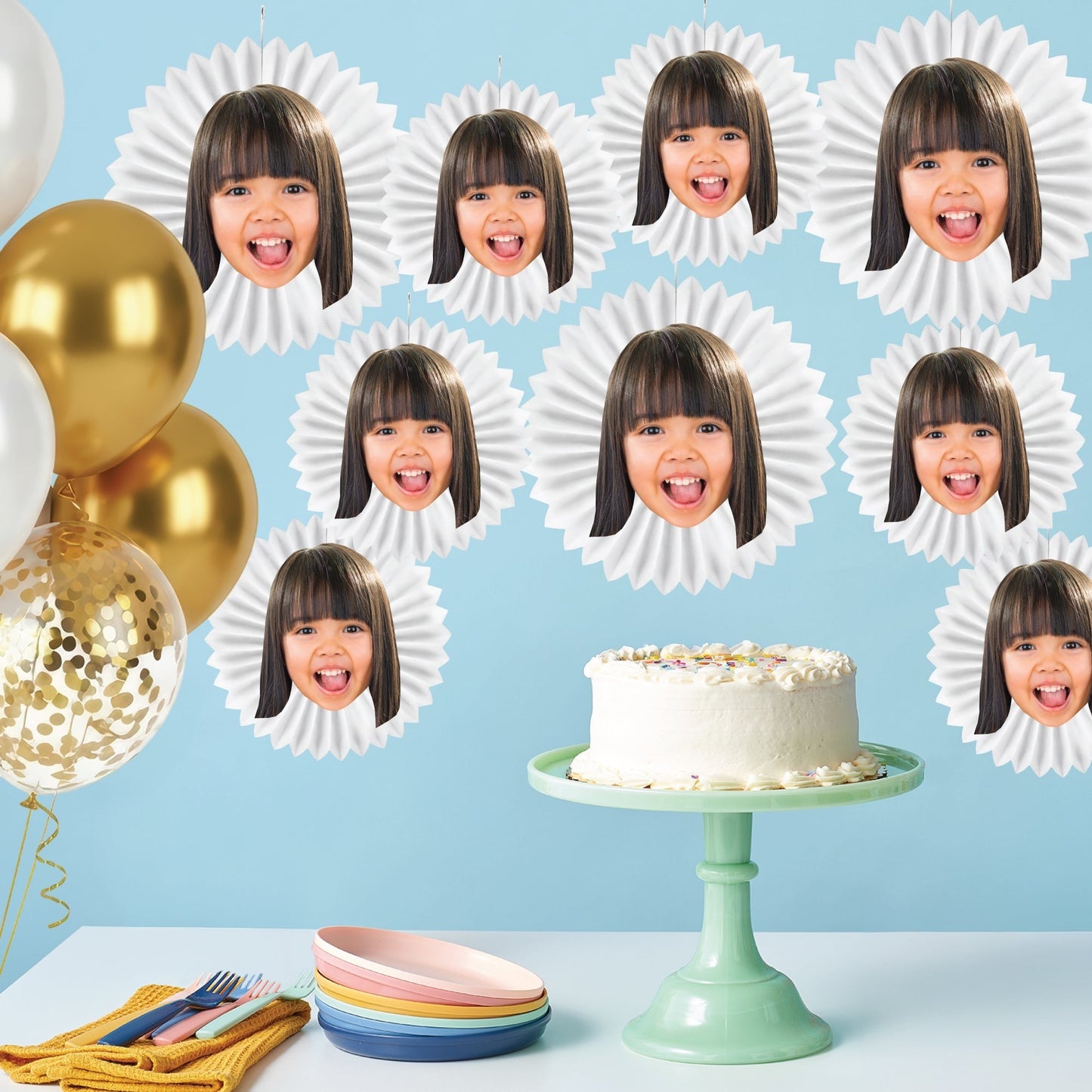 Custom Face Paper Fans