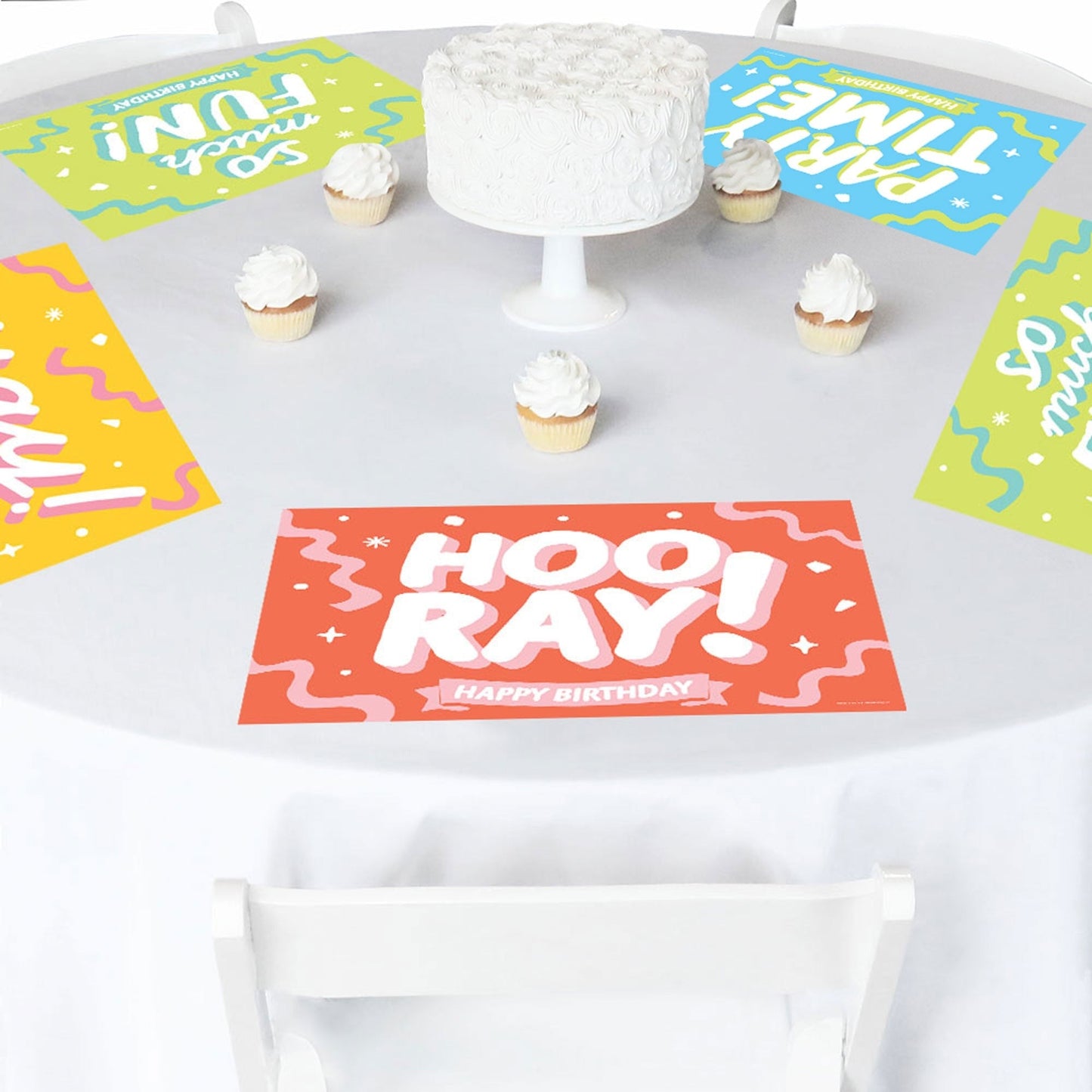 Party Time - Paper Happy Birthday Party Coloring Sheets - Activity Placemats - Set of 16